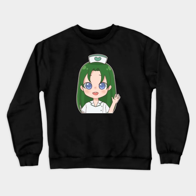 Hi! Nurse Mori Anime Character Crewneck Sweatshirt by zim9